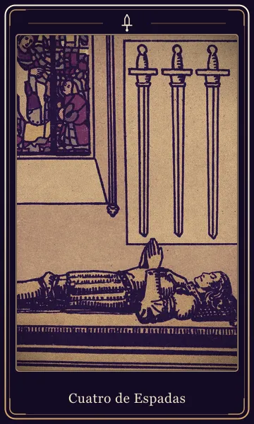 Cuatro de Espadas, carta del tarot