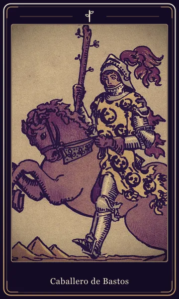 Caballero de Bastos, carta del tarot