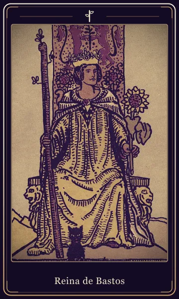 Reina de Bastos, carta del tarot