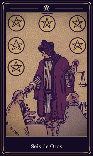 Seis de Oros, carta del tarot