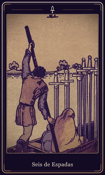 Seis de Espadas, carta del tarot