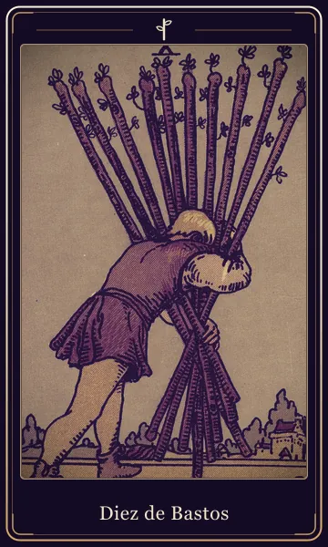 Diez de Bastos, carta del tarot
