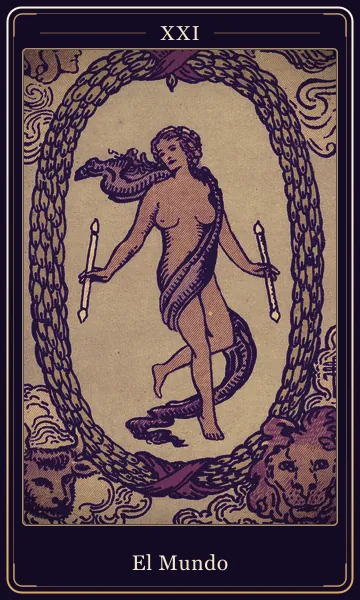 El Mundo, carta del tarot