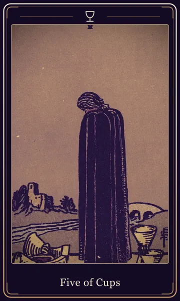 Five of Cups tarot card