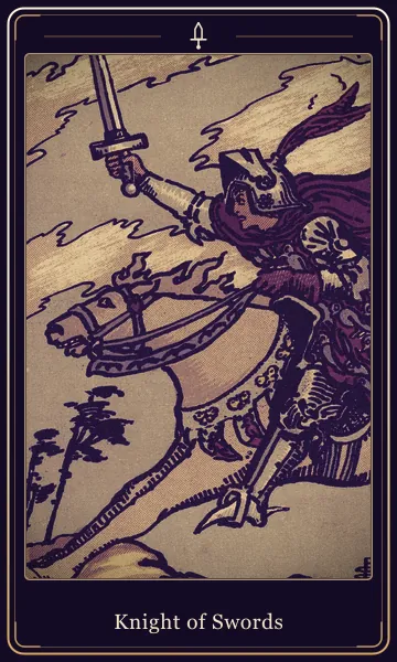 Knight of Swords tarot card