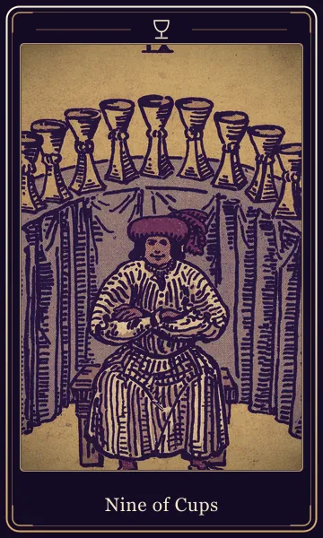 Nine of Cups tarot card