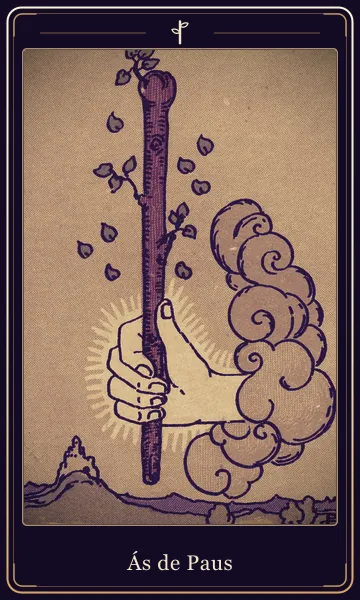 Carta Ás de Paus do tarot