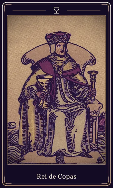 Carta Rei de Copas do tarot