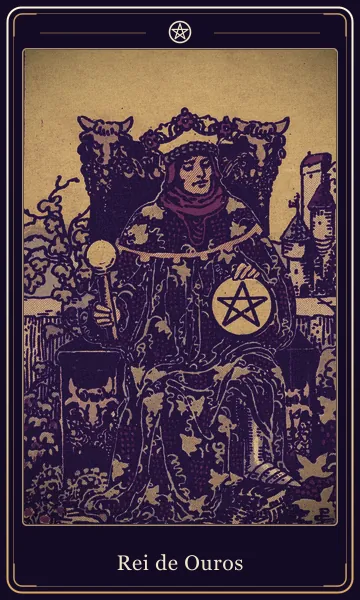 Carta Rei de Ouros do tarot