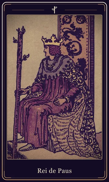 Carta Rei de Paus do tarot