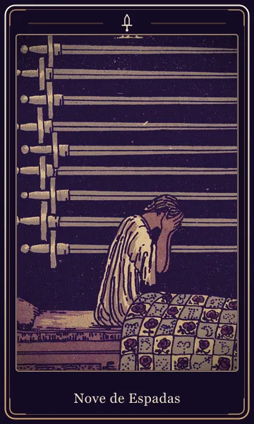 Carta Nove de Espadas do tarot