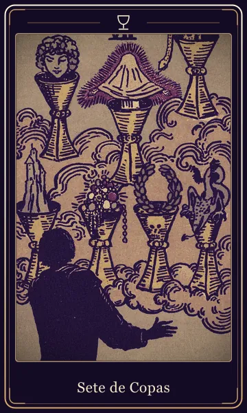 Carta Sete de Copas do tarot