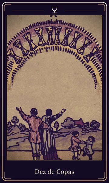 Carta Dez de Copas do tarot