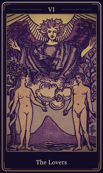 The Lovers tarot card