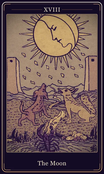The Moon tarot card