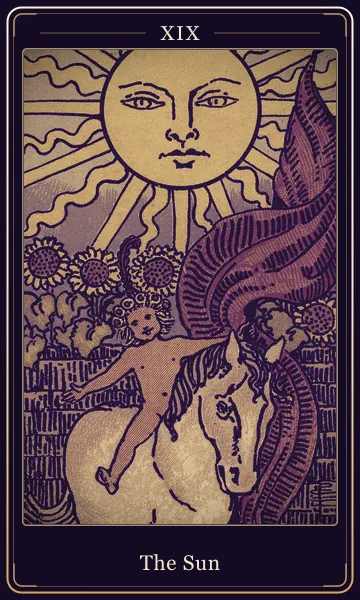The Sun tarot card