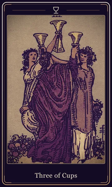 Three of Cups tarot card