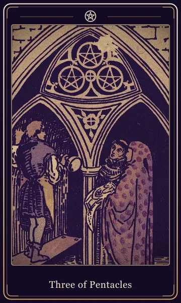 Three of Pentacles tarot card