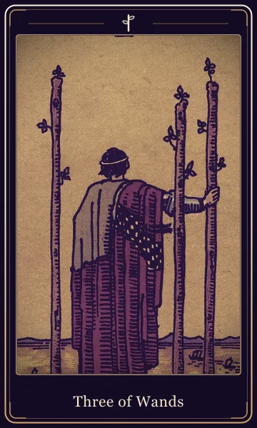 Three of Wands tarot card